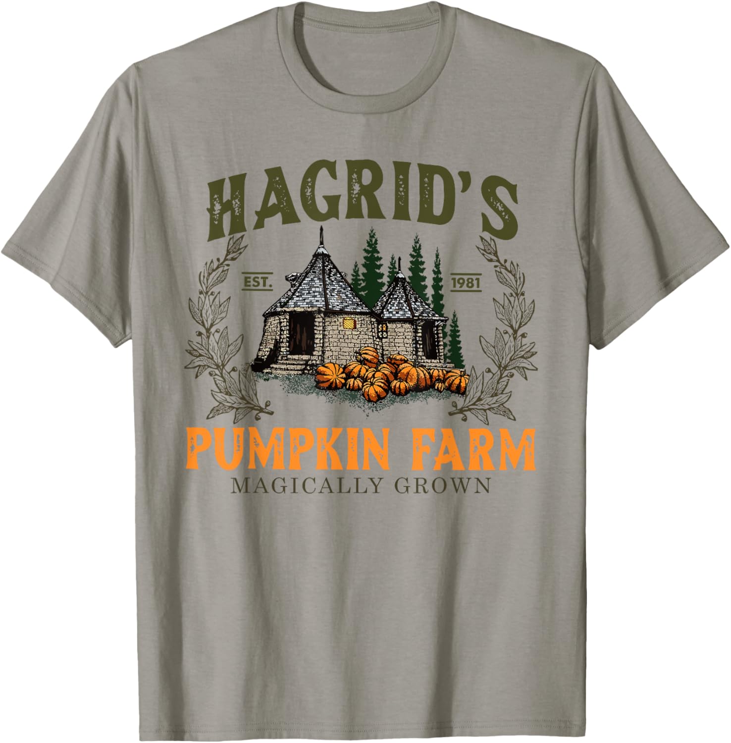 Hagrids Pumpkin Farm Magically Grown Halloween Spooky Season T-Shirt - T-Shirt | Sand