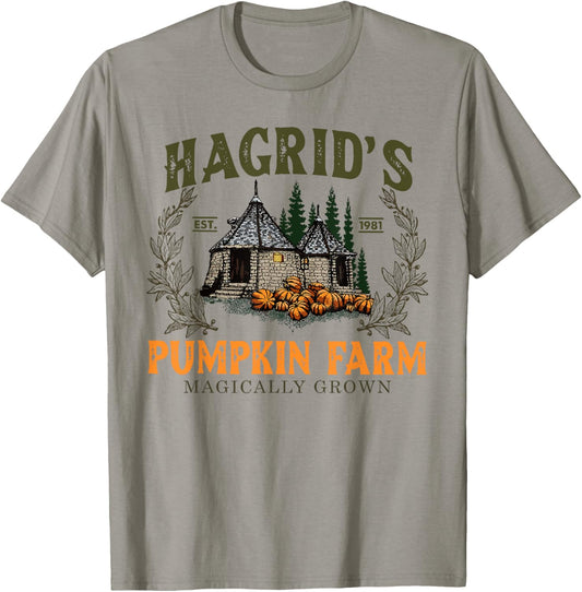 Hagrids Pumpkin Farm Magically Grown Halloween Spooky Season T-Shirt - T-Shirt | Sand