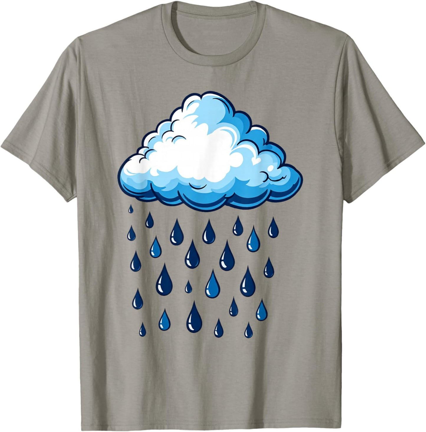 White Clouds Rain Drop Costume Christmas Halloween T-Shirt - T-Shirt | Sand
