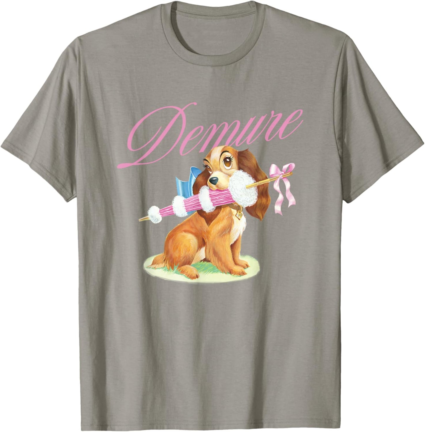 Disney Lady and the Tramp Cute Lady Demure Sketch Chest Logo T-Shirt - T-Shirt | Sand