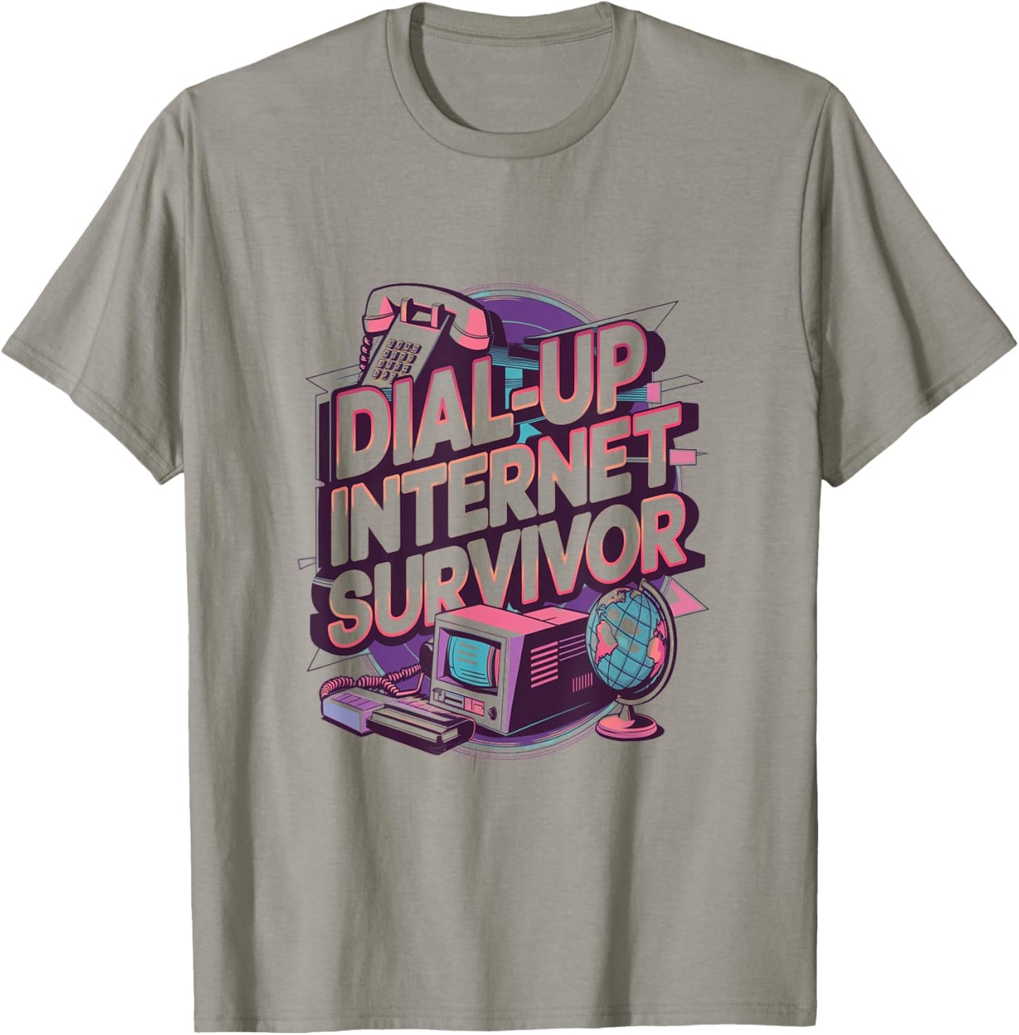 Dial up Internet Survivor – Trendy T-Shirt - T-Shirt | Sand