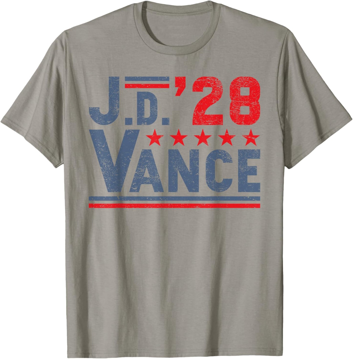 JD Vance 2028 President Election Campaign 28 American Flag T-Shirt - T-Shirt | Sand
