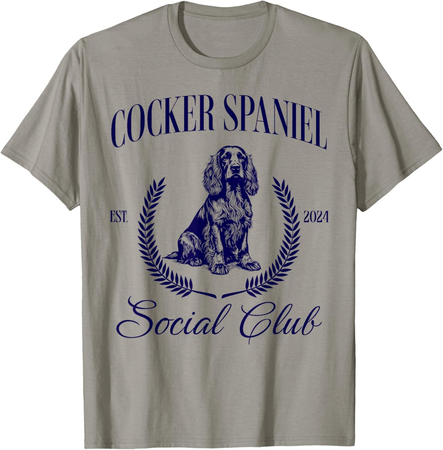 Cocker Spaniel Social Club Women Dog Mom T-Shirt - T-Shirt | Sand