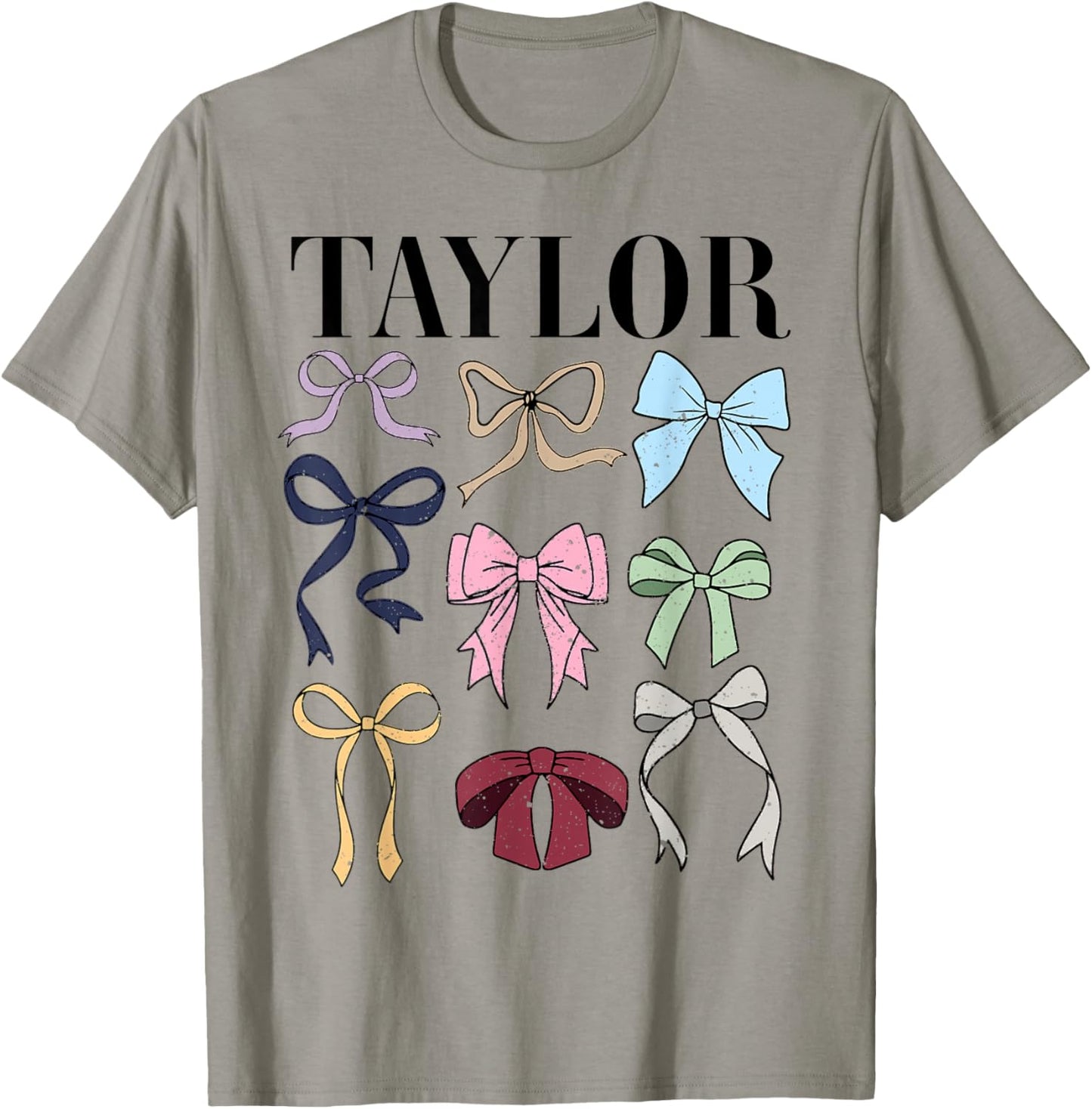 Retro Coquette Taylor First Name Personalized Birthday Girl T-Shirt - T-Shirt | Sand