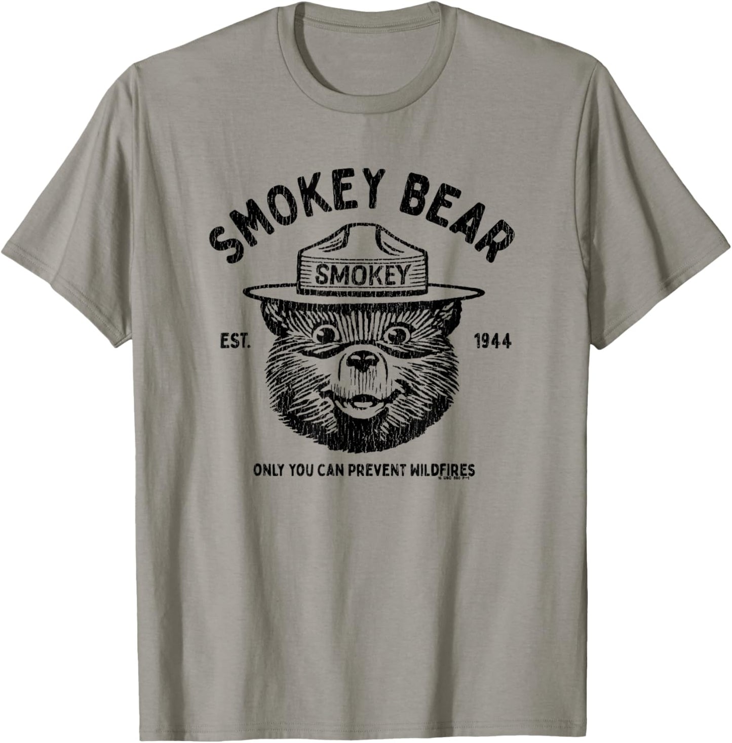 Vintage Smokey Bear Logo Only Officially Licensed T-Shirt - T-Shirt | Sand
