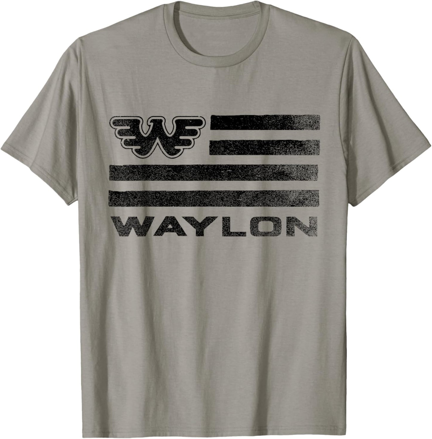 Waylon Jennings - Official Merchandise - Flag T-Shirt - T-Shirt | Sand
