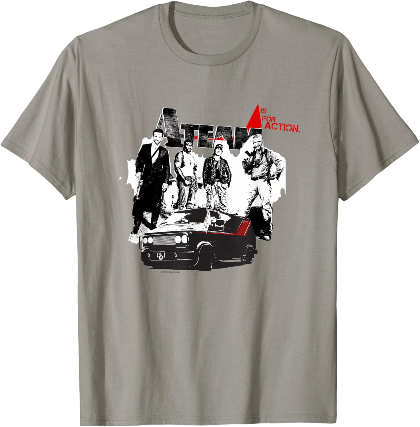 The A-Team A Is For Action Iconic Characters Retro Big Logo T-Shirt - T-Shirt | Sand