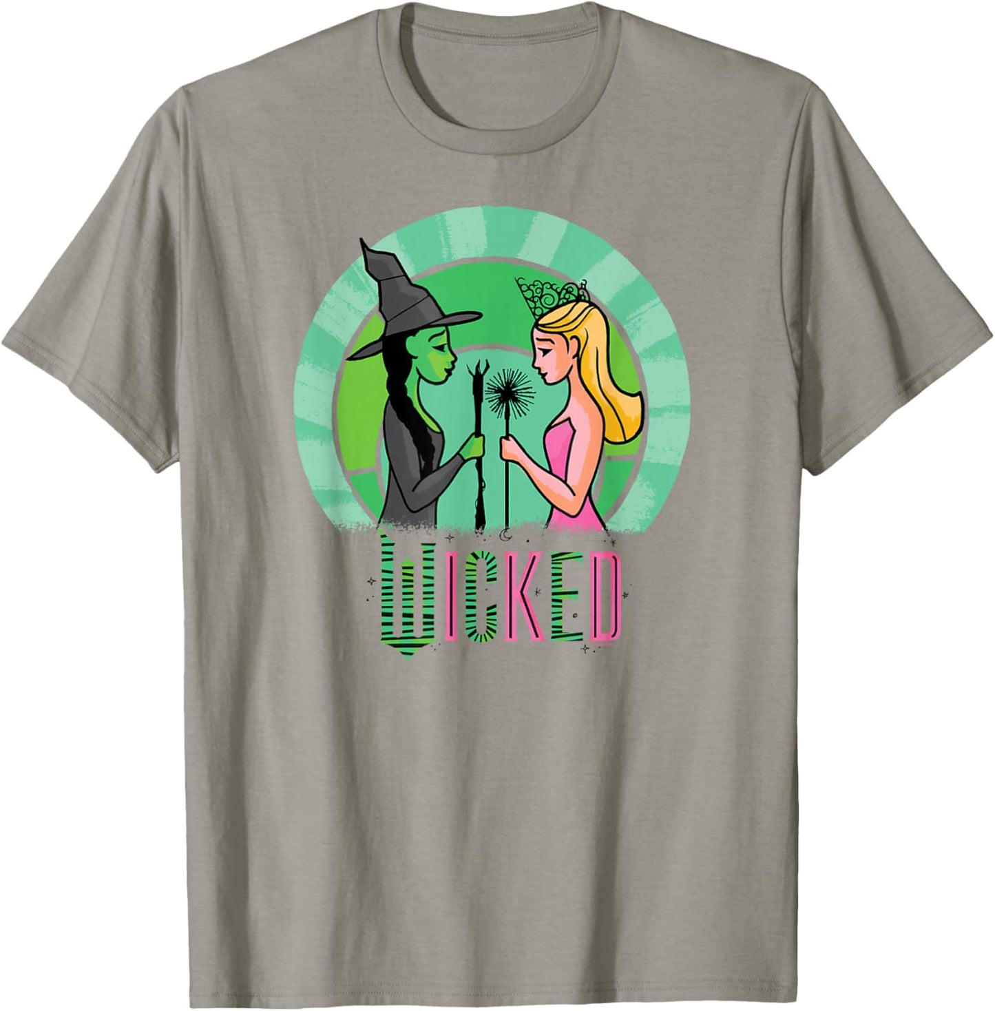 Wicked Glinda & Elphaba Sketched T-Shirt - T-Shirt | Sand