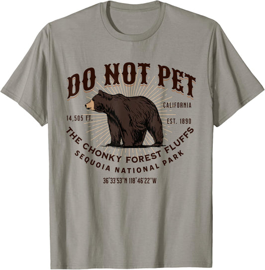 Sequoia National Park Black Bear Funny Souvenir T-Shirt - T-Shirt | Sand