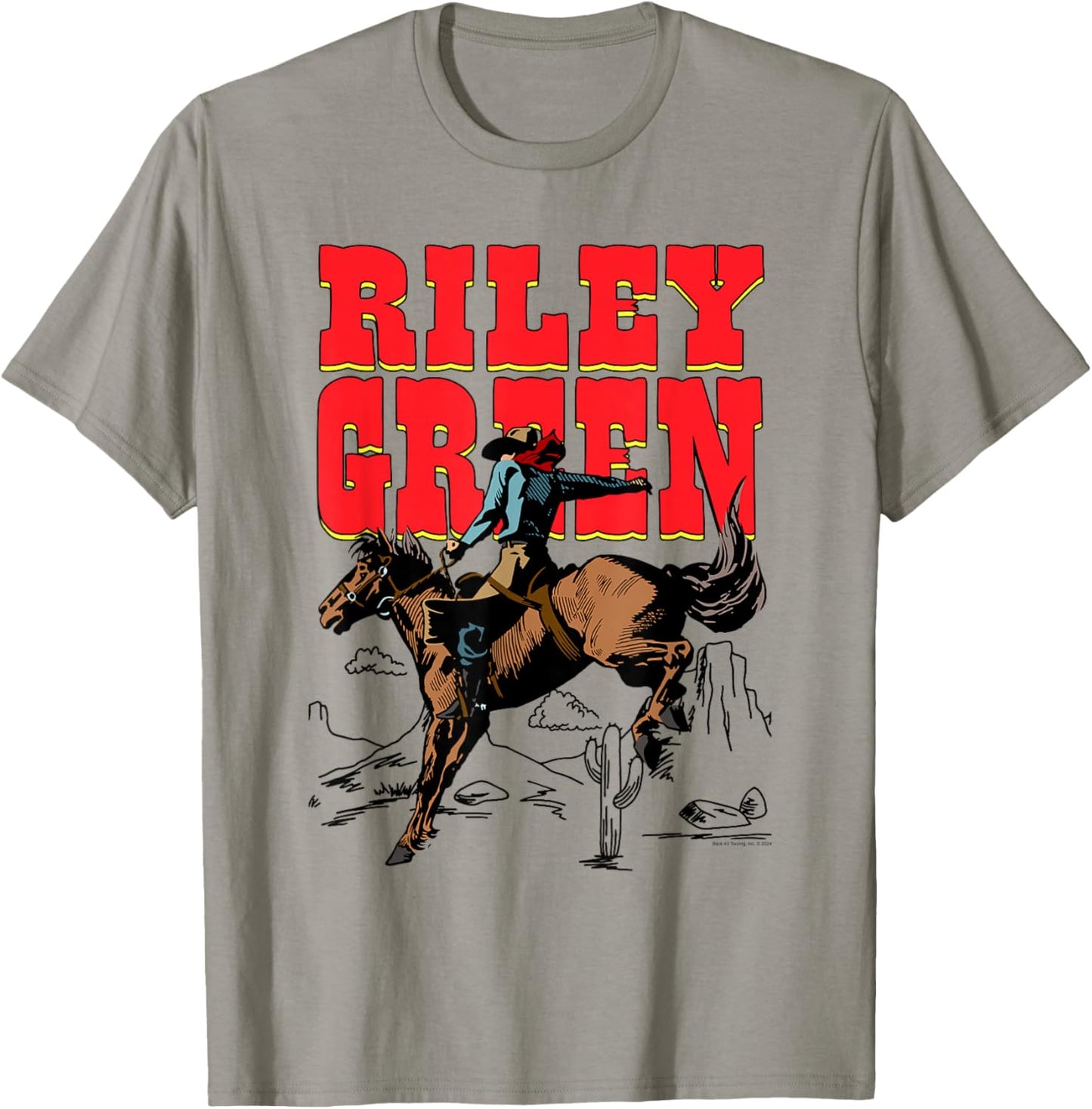 Riley Green Cowboy Horseback Riding Desert T-Shirt - T-Shirt | Sand