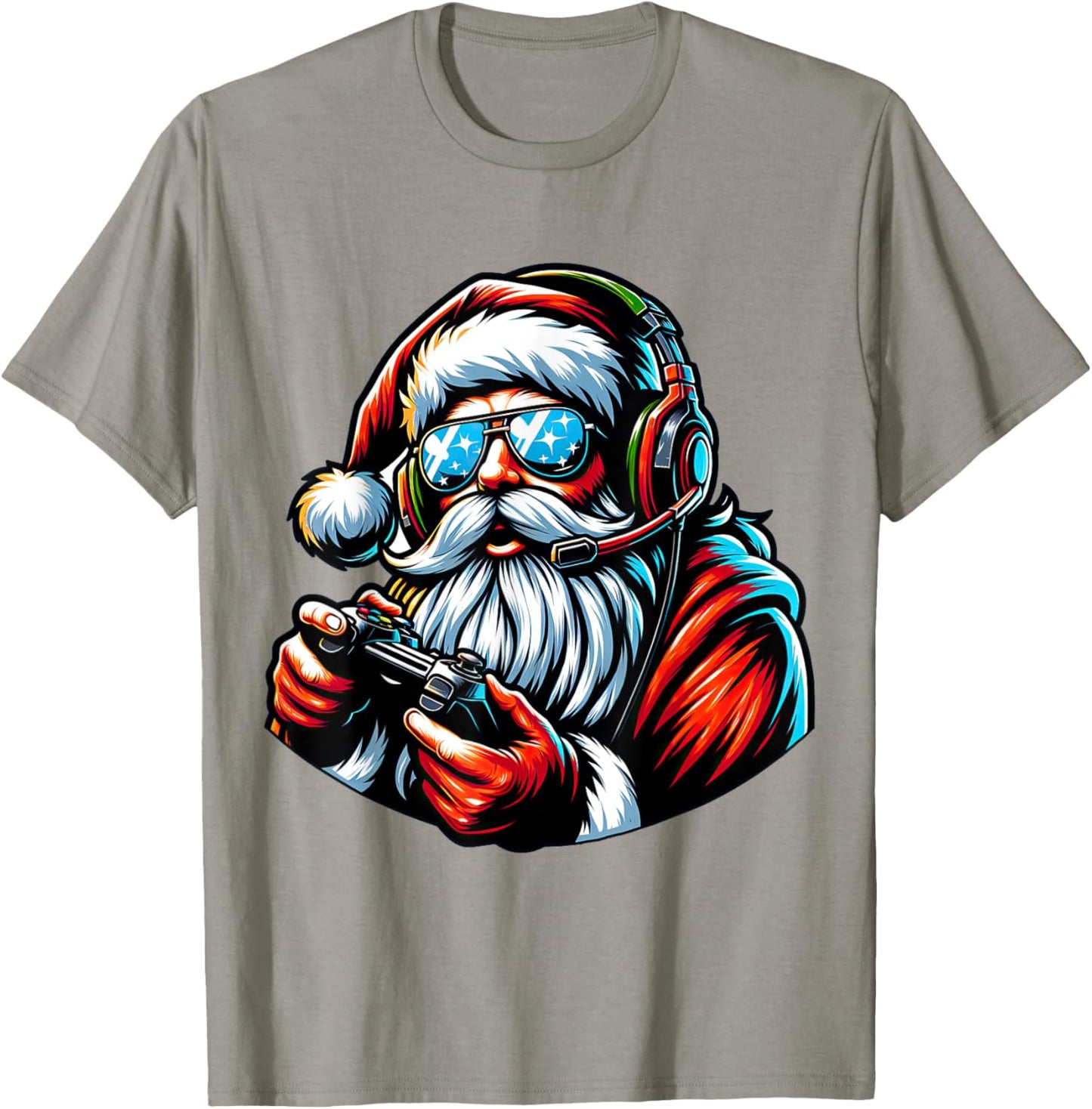Christmas Gamer Boys Video Game Santa Xmas T-Shirt - T-Shirt | Sand