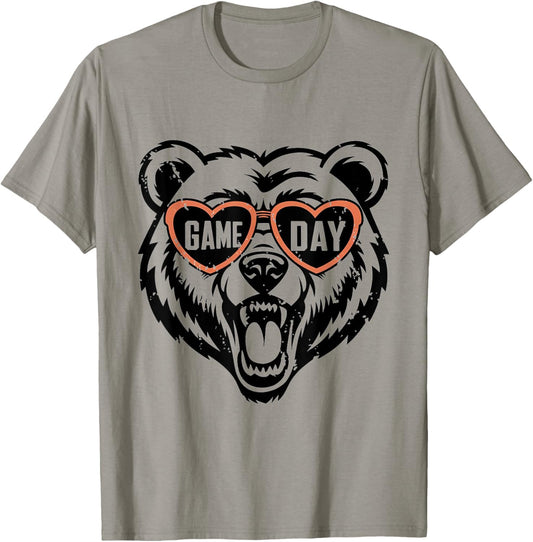 funny Game Day Bear T-Shirt - T-Shirt | Sand