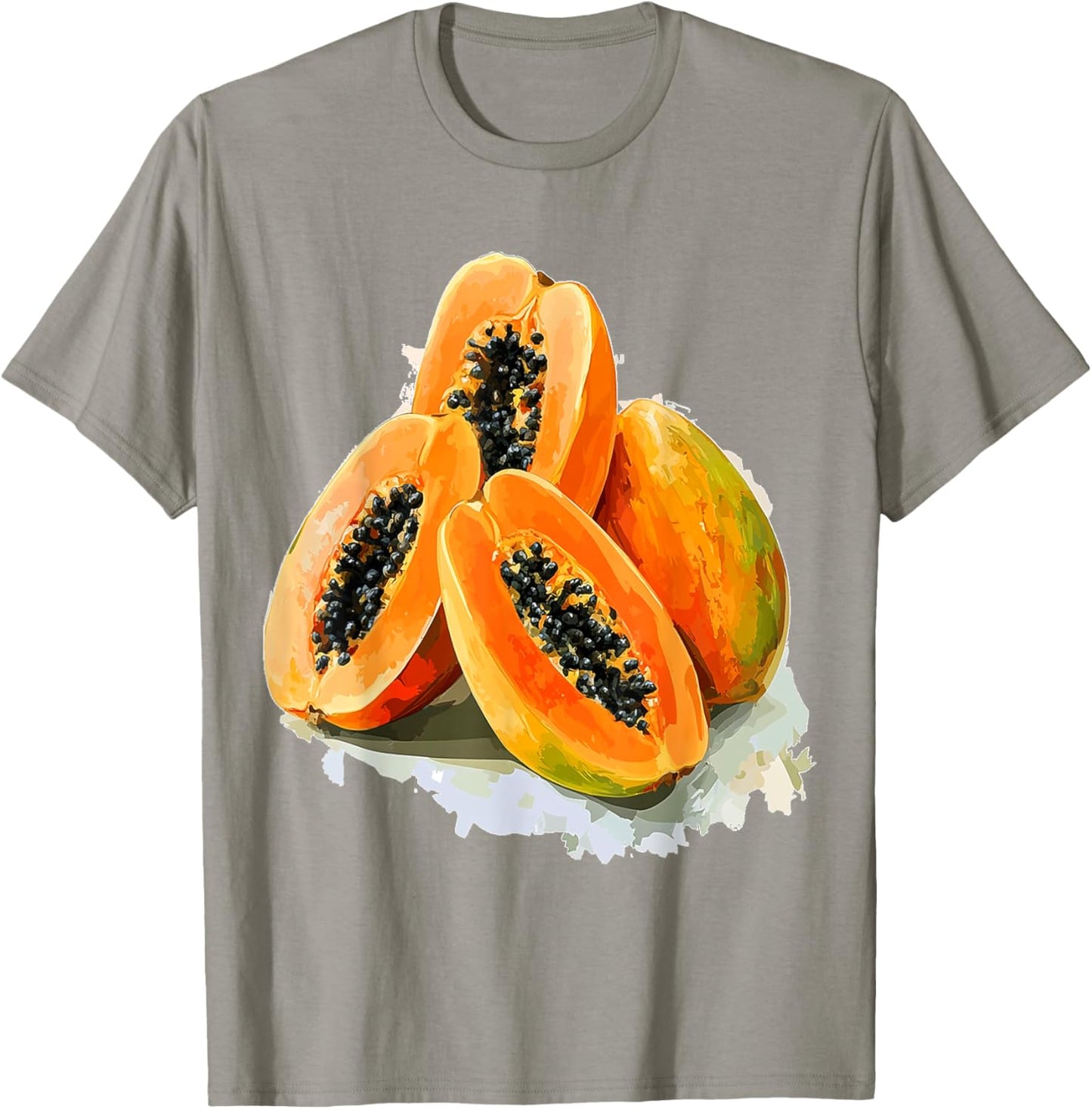 Papaya Fruit Motif Colorful Art Papaya T-Shirt - T-Shirt | Sand