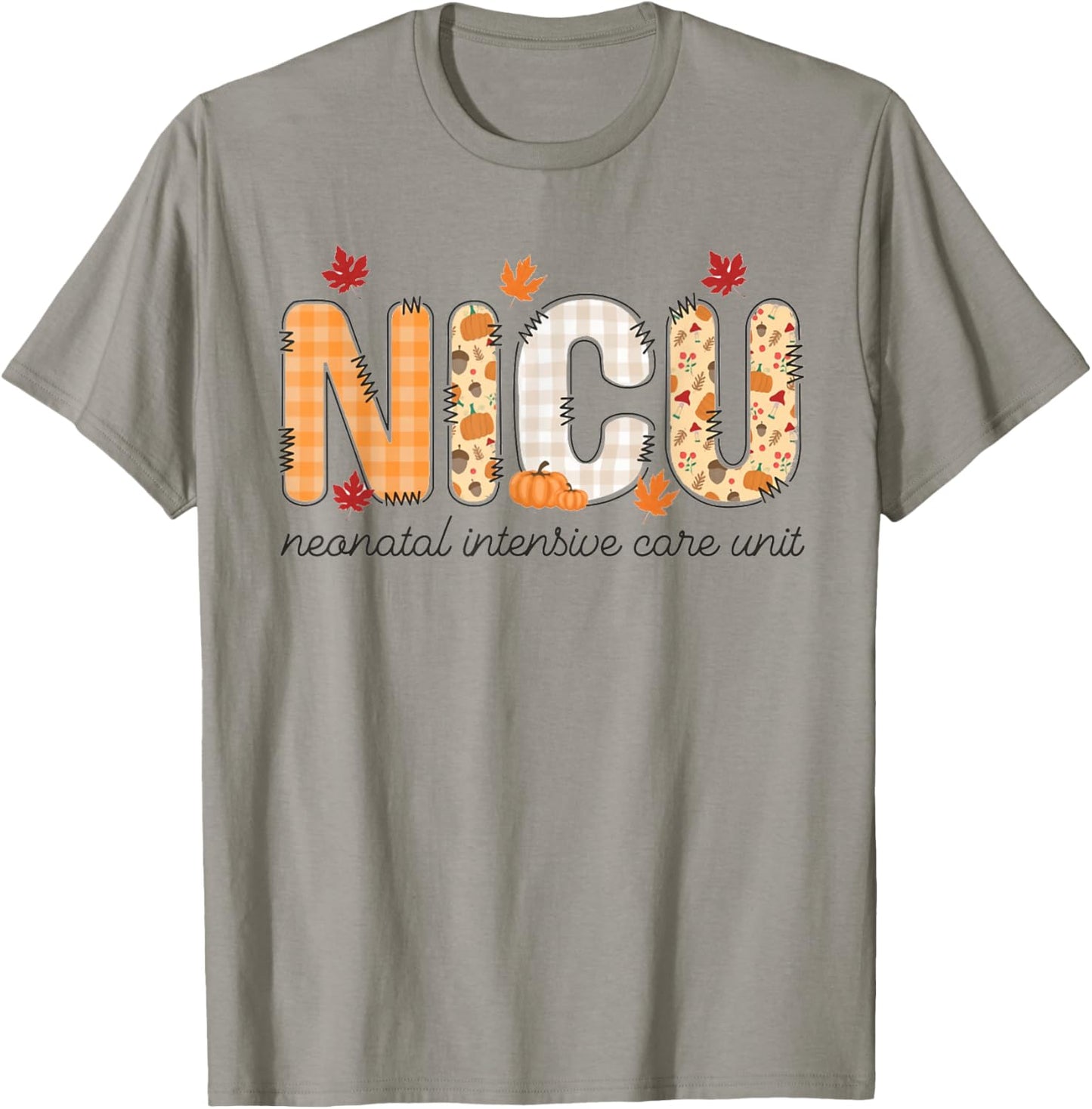 Women NICU Nurse Fall Neonatal Intensive Care Unit Autumn T-Shirt - T-Shirt | Sand