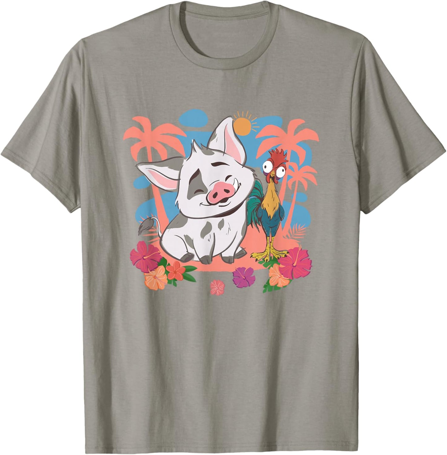Disney Moana 2 Cute Pua HEI HEI Best Friends Tropical Logo T-Shirt - T-Shirt | Sand