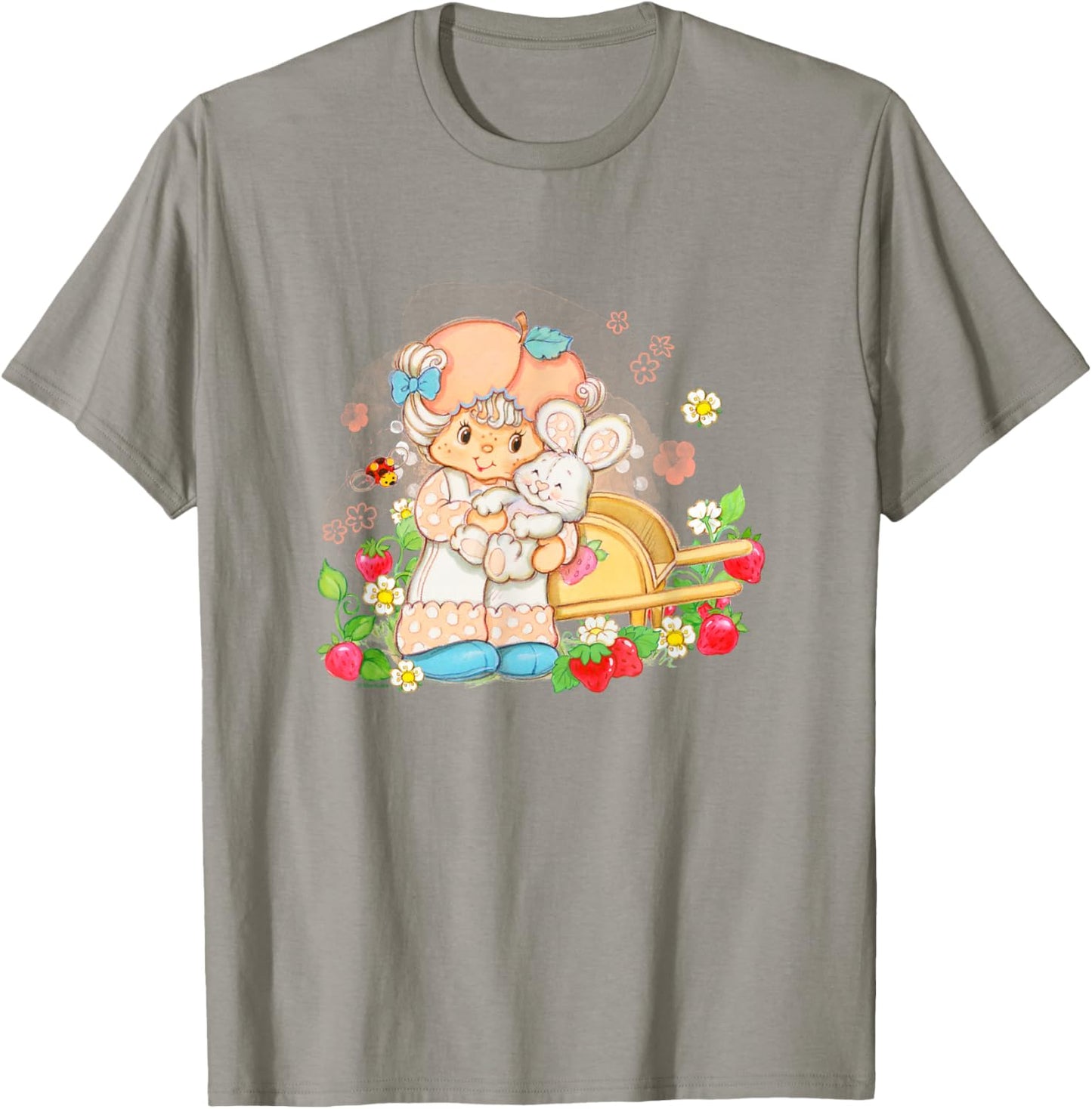 Strawberry Shortcake Apricot An Hopsalot Hug Cute Big Logo T-Shirt - T-Shirt | Sand