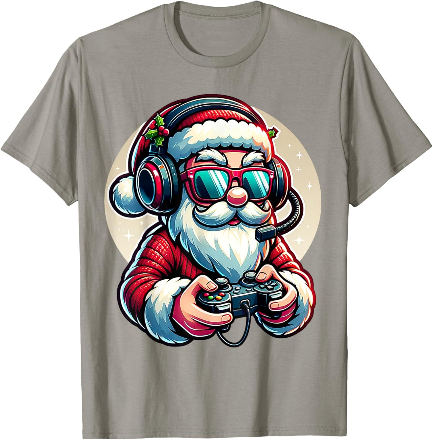 Christmas Gamer Boys Video Game Santa Xmas T-Shirt - T-Shirt | Sand