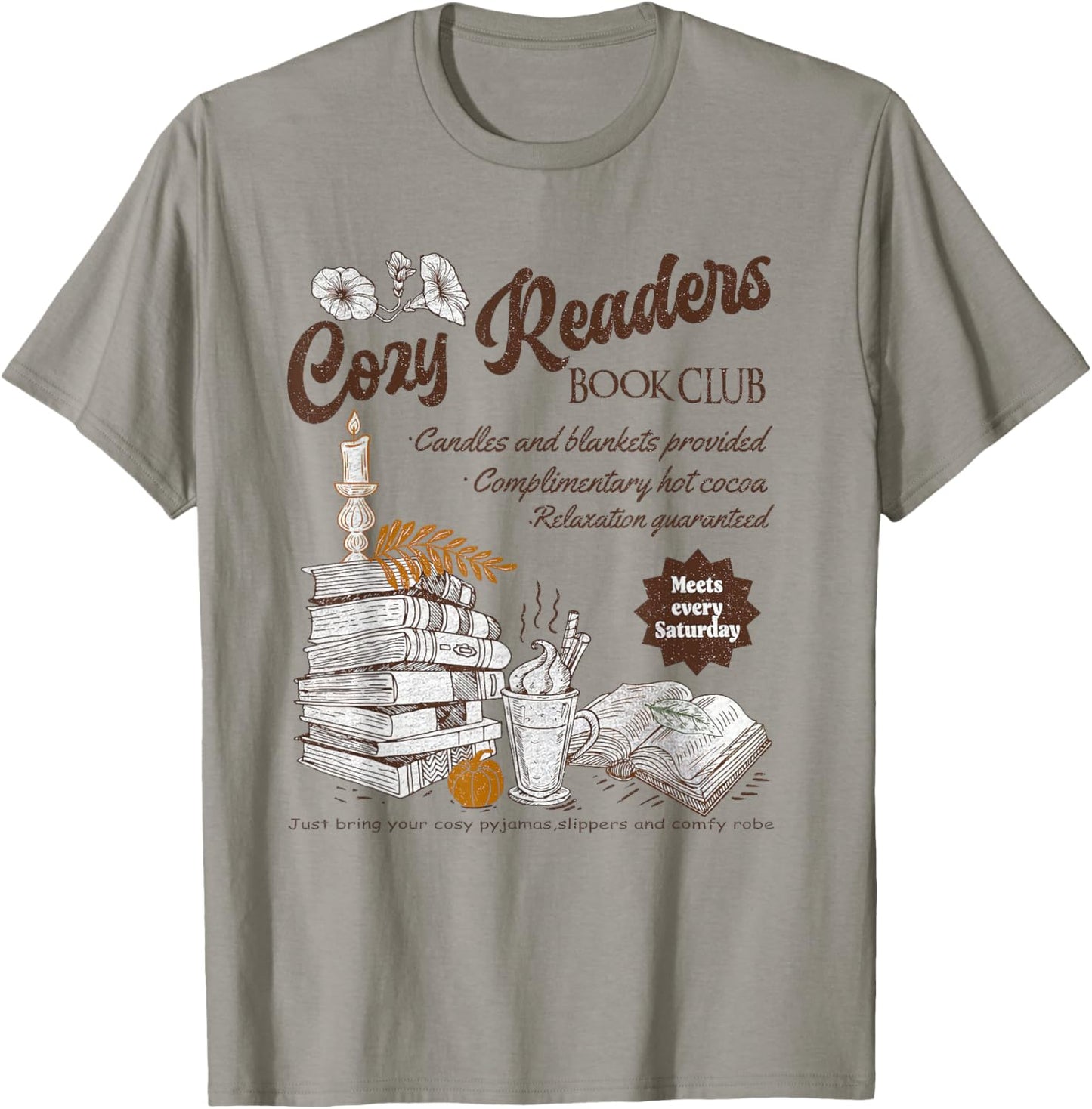 Cozy Readers Book Club Cozy Girl Book Club T-Shirt - T-Shirt | Sand