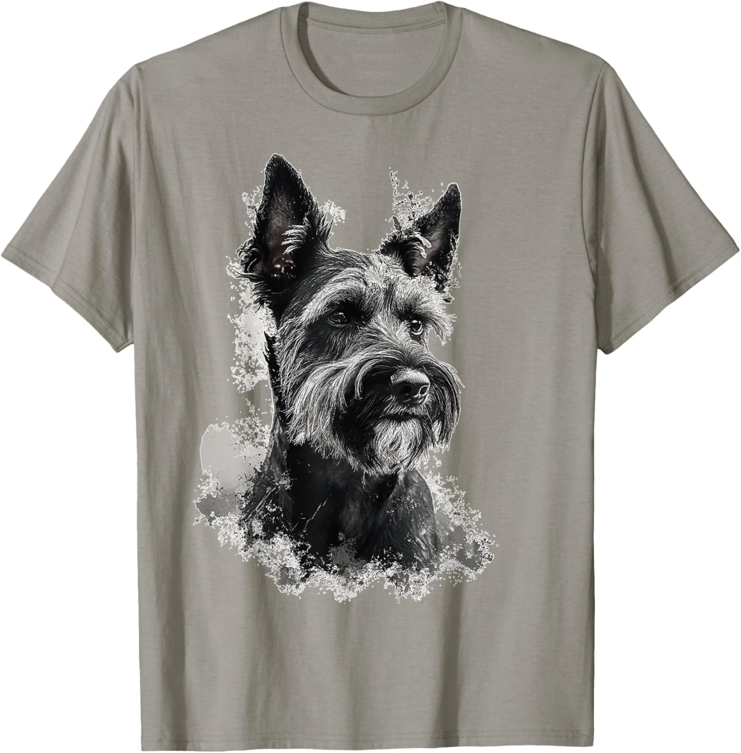 Schnauzer Dog Graphic Pet Art Schnauzer T-Shirt - T-Shirt | Sand