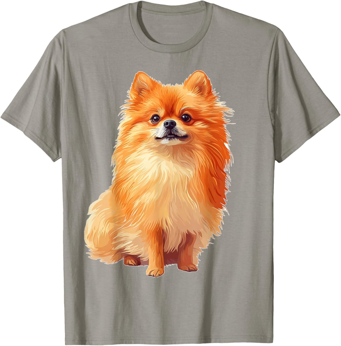 Pomeranian Dog Motif Pet Artwork Pomeranian Women Kids T-Shirt - T-Shirt | Sand