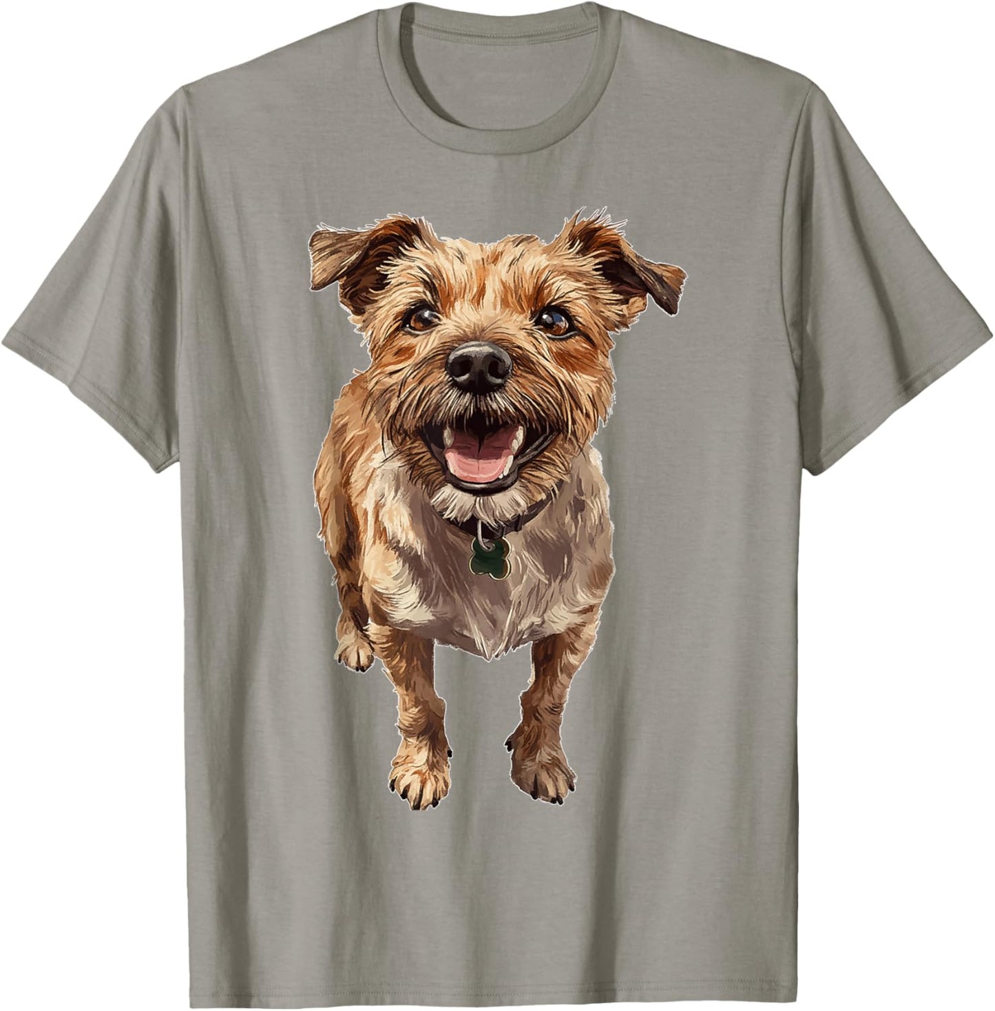 Border Terrier Dog Graphic Pet Illustration Border Terrier Women Kids T-Shirt - T-Shirt | Sand