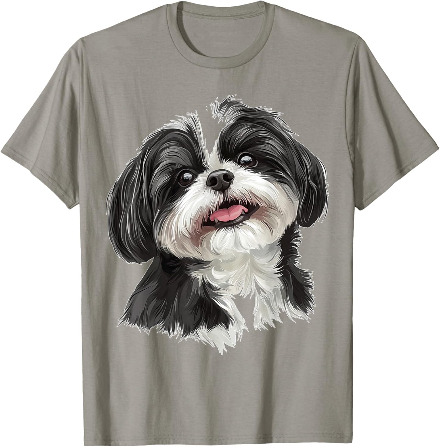 Shih Tzu Dog Motif Pet Illustration Shih Tzu Men Women Kids T-Shirt - T-Shirt | Sand