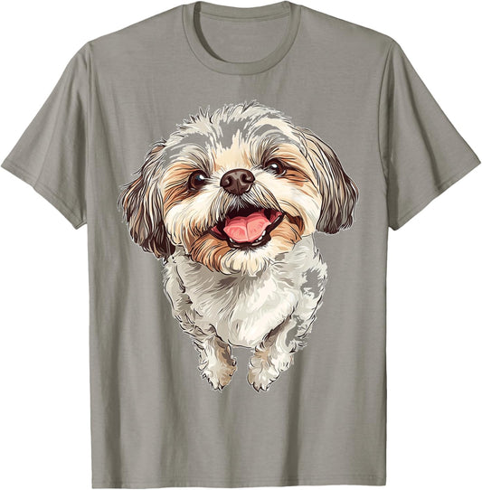 Shih Tzu Dog Graphic Pet Artwork Shih Tzu Men Women Kids T-Shirt - T-Shirt | Sand