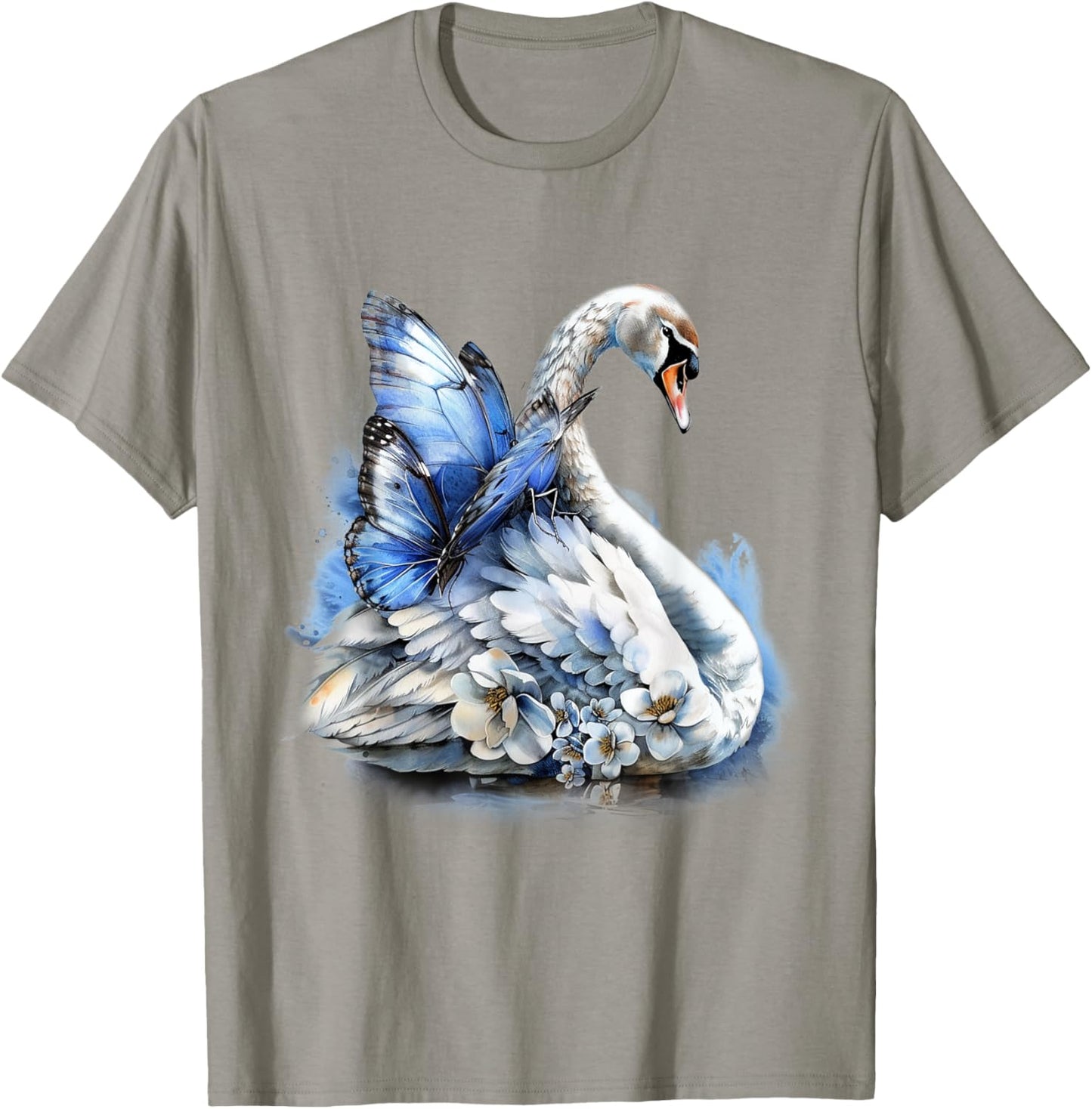 Beautiful Butterfly and Swan, Butterfly With Brilliant Wings T-Shirt - T-Shirt | Sand