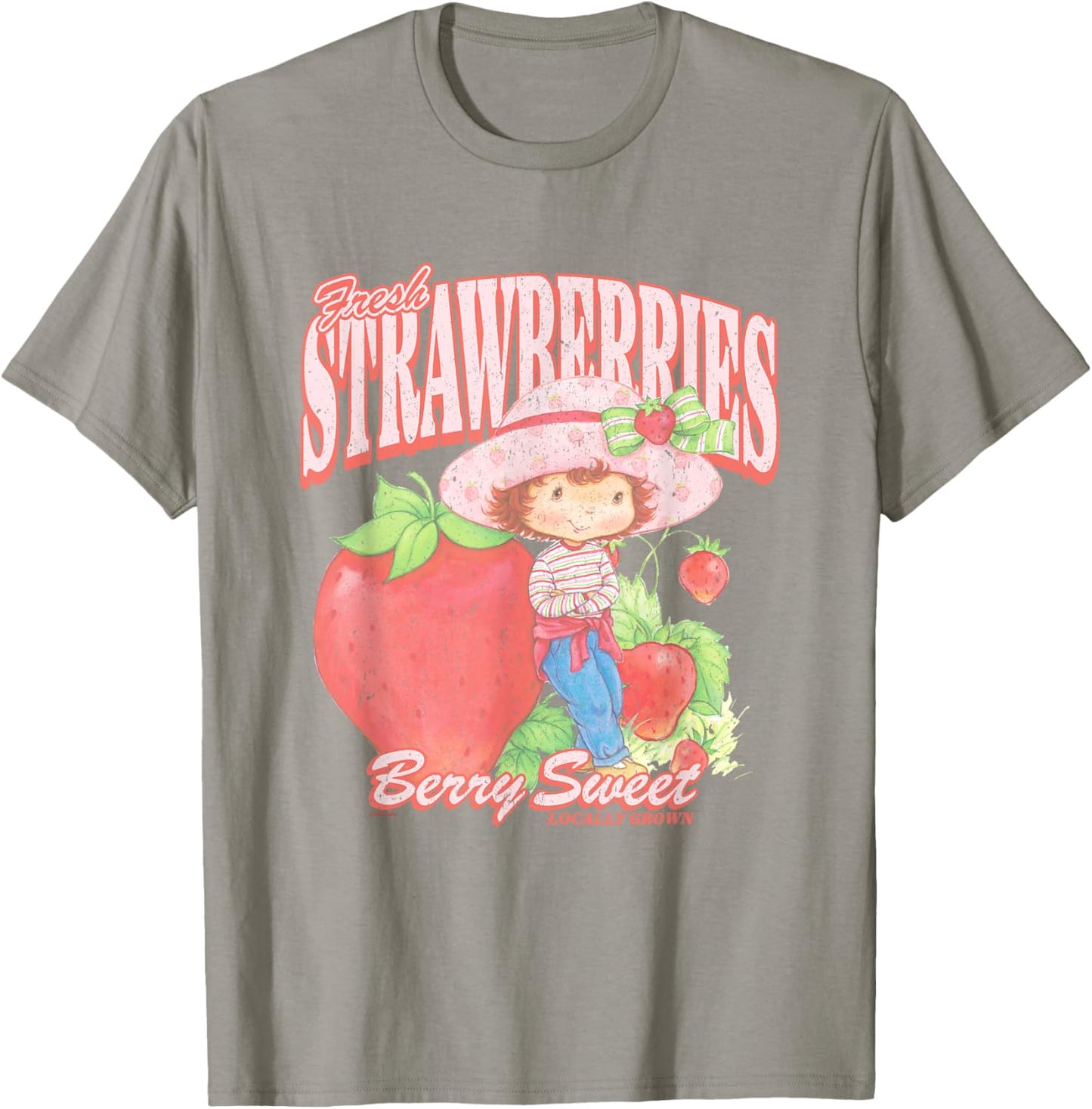 Strawberry Shortcake Fresh Strawberries Berry Sweet Retro T-Shirt - T-Shirt | Sand