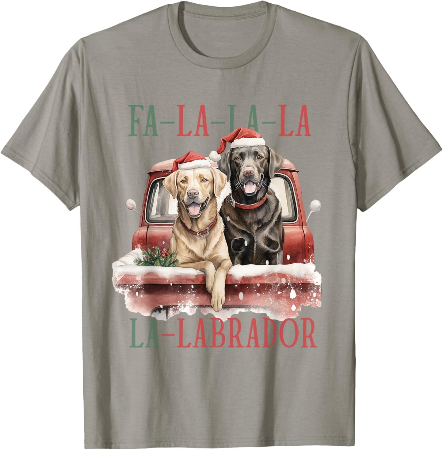 Labrador Dog Lover Christmas Xmas T-Shirt - T-Shirt | Sand