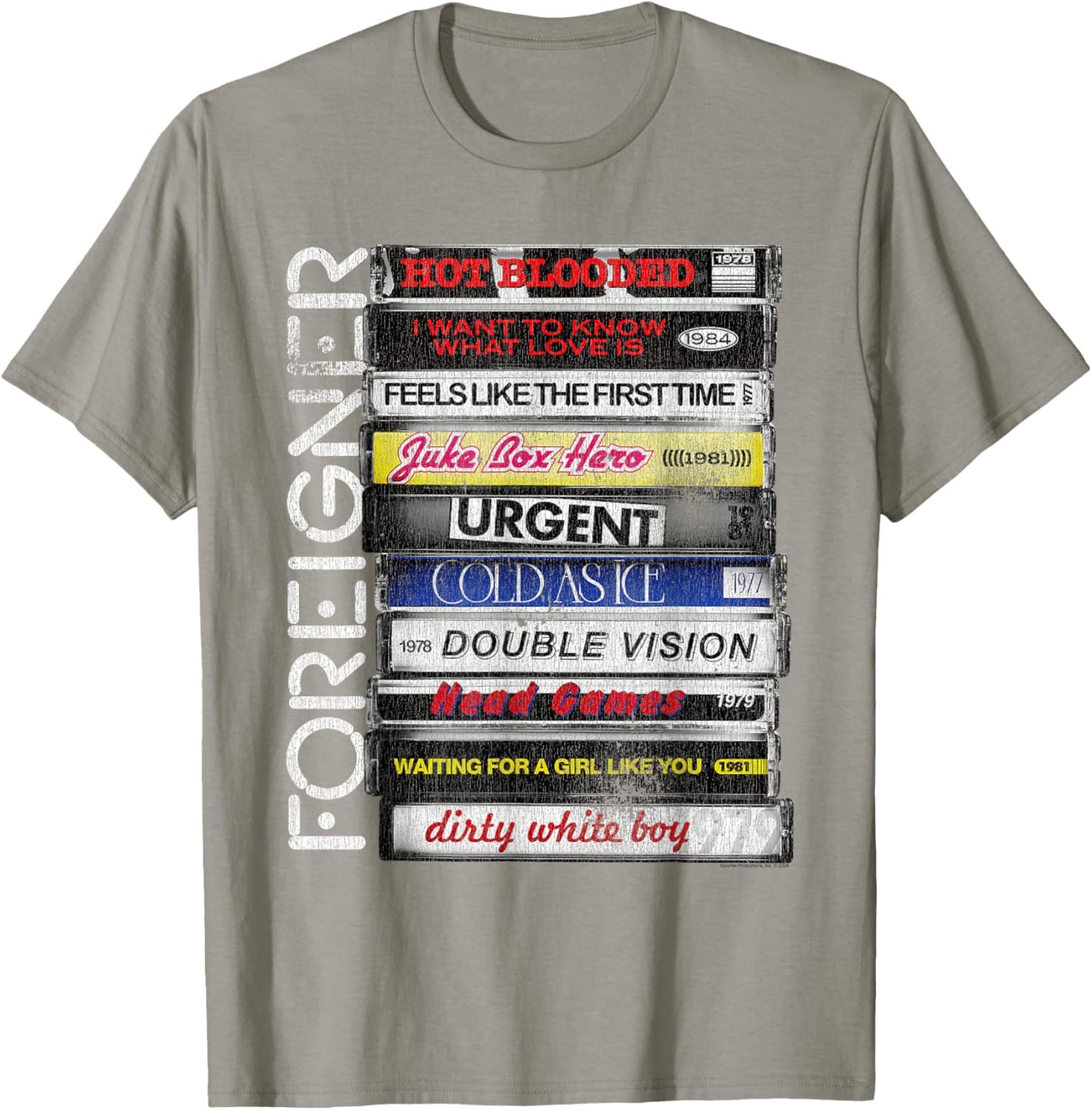 Foreigner Classic Hit Songs 80s Rock Band T-Shirt - T-Shirt | Sand