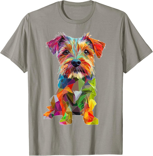 Norfolk Terrier Dog Pet Artwork Colorful Norfolk Terrier Men Women Kids T-Shirt - T-Shirt | Sand
