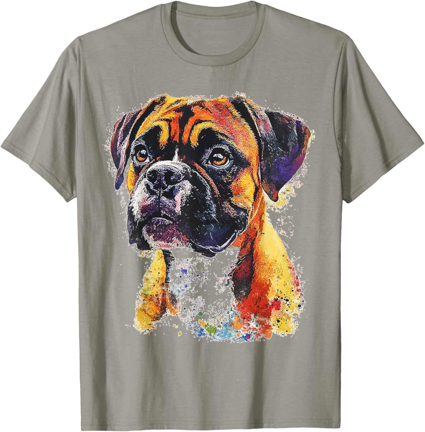 Boxer Dog Motif Pet Art Boxer Women Kids T-Shirt - T-Shirt | Sand