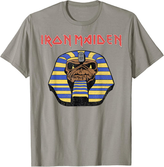 Iron Maiden - Pharaoh Graphic Head White T-Shirt - T-Shirt | Sand