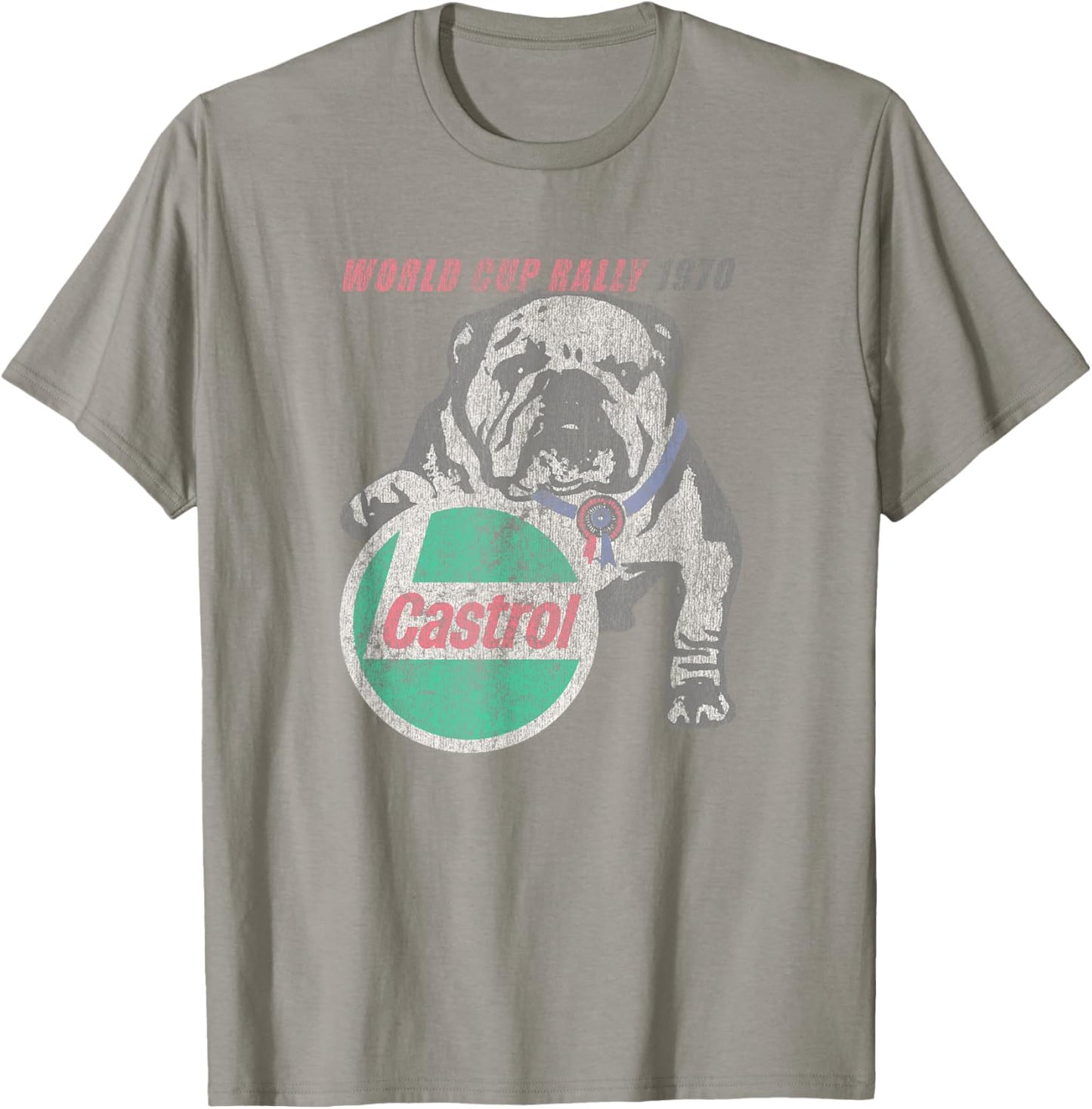 Castrol Vintage Logo - Men's Adults White Small Classic Fit Short Sleeve T-Shirt - T-Shirt | Sand