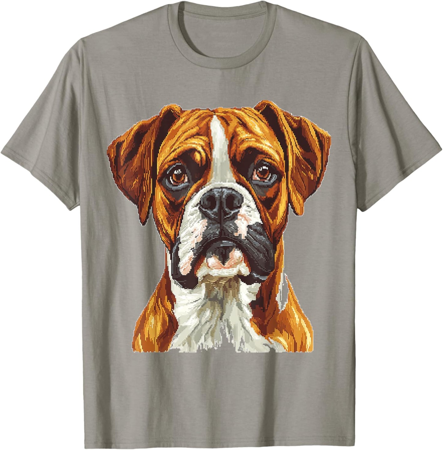 Boxer Dog Motif Pet Art Boxer T-Shirt - T-Shirt | Sand