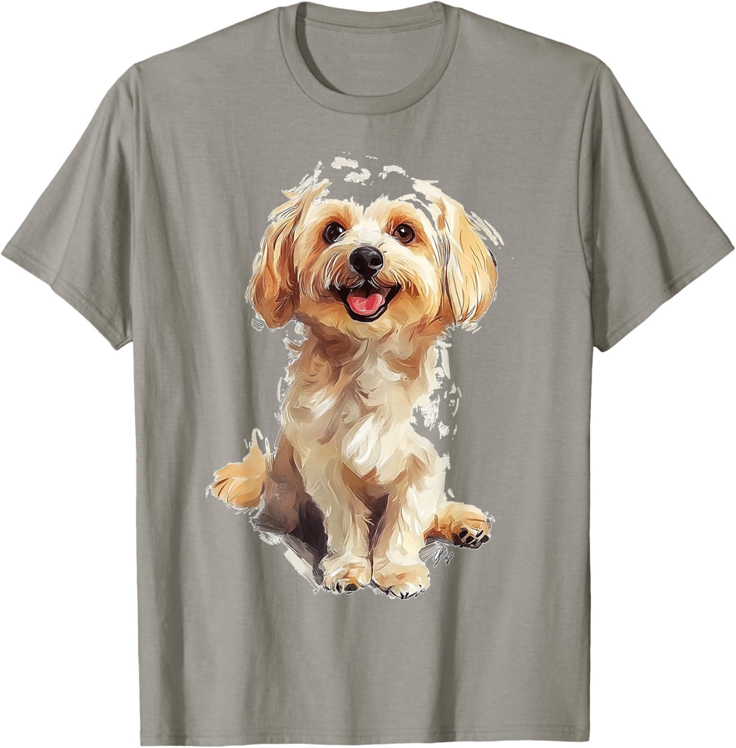 Maltipoo Dog Motif Pet Art Maltipoo T-Shirt - T-Shirt | Sand
