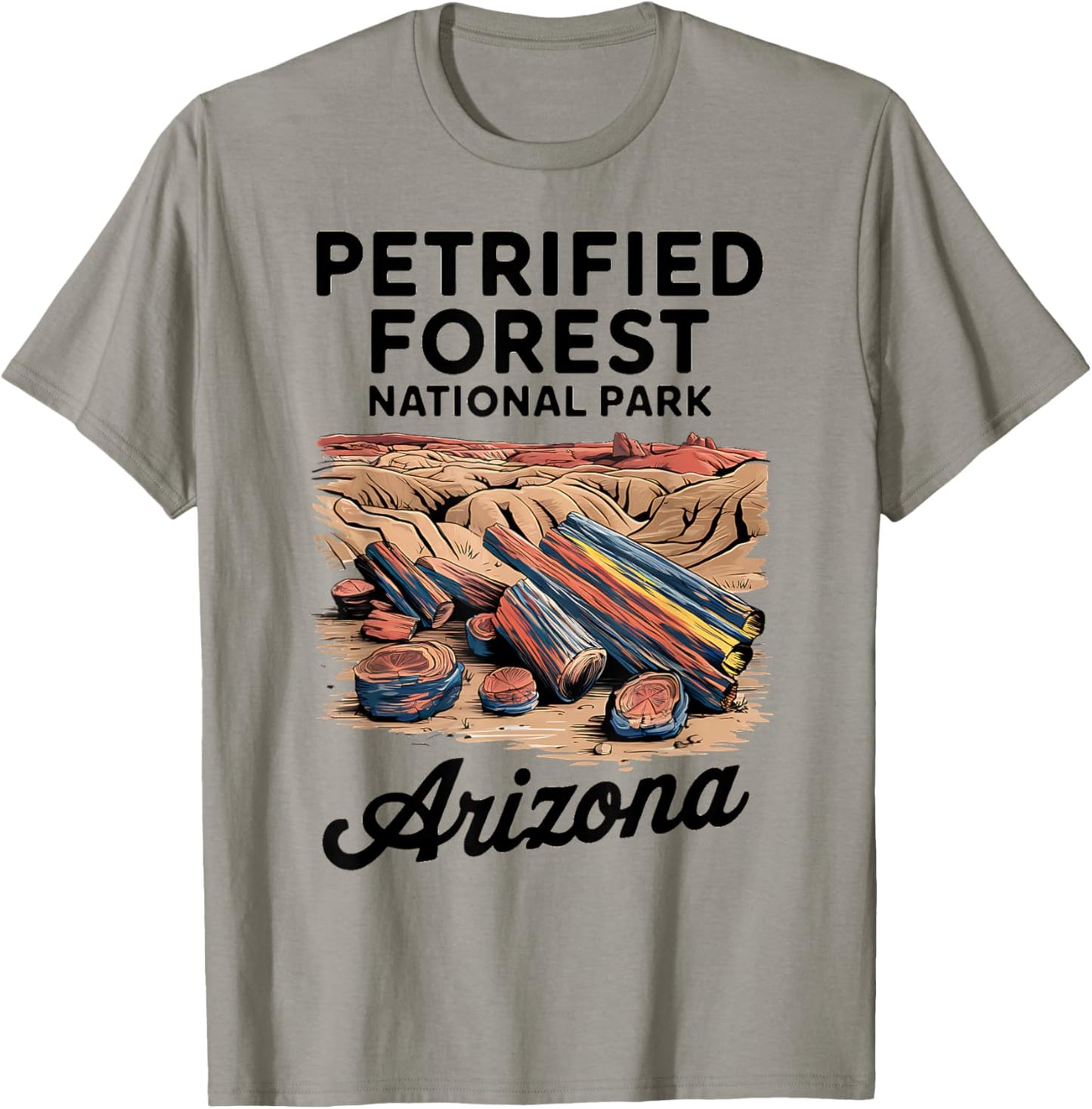 Explore the Beauty of Petrified Forest National Park Arizona T-Shirt - T-Shirt | Sand