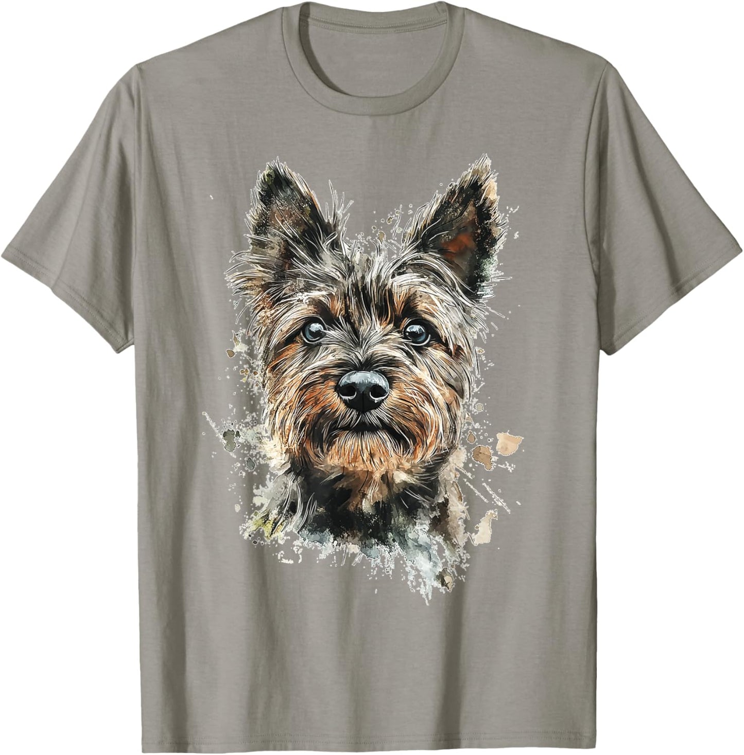 Cairn Terrier Dog Motif Pet Artwork Cairn Terrier Men Women Kids T-Shirt - T-Shirt | Sand