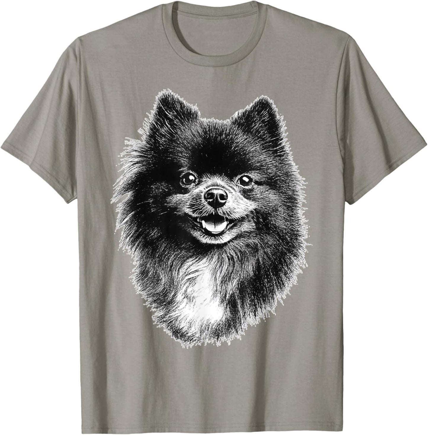 Pomeranian Dog Graphic Pet Artwork Pomeranian T-Shirt - T-Shirt | Sand