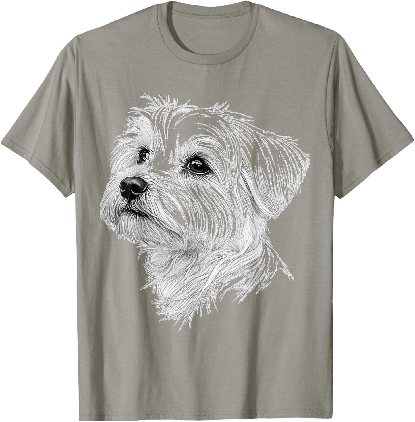 Maltese Dog Graphic Pet Illustration Maltese Women Kids T-Shirt - T-Shirt | Sand