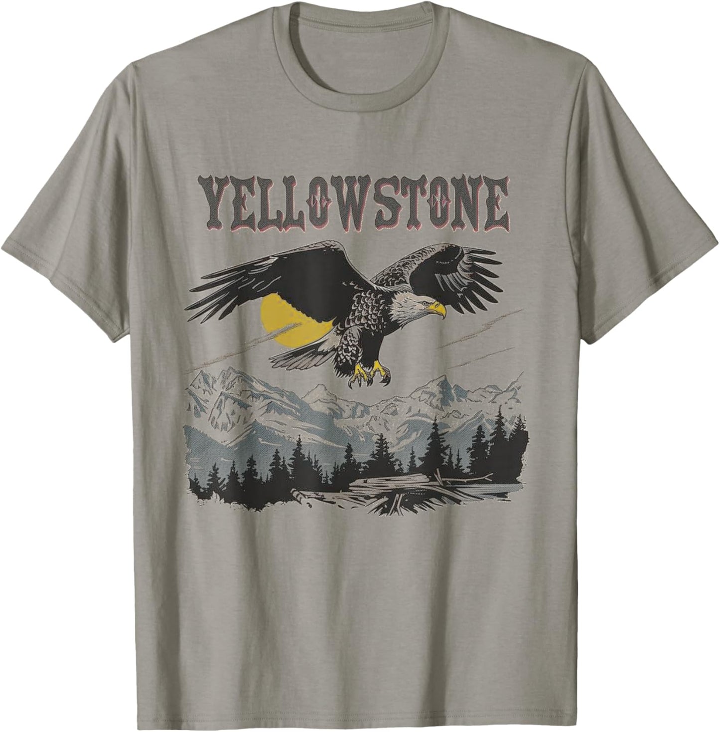 Yellowstone - US National Park Vintage Men Women Kids Retro T-Shirt - T-Shirt | Sand