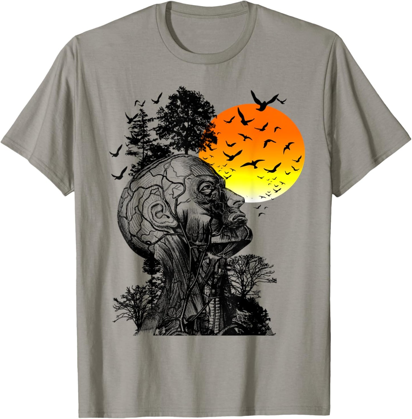 Hangover Human Tree Graphic T-Shirt - T-Shirt | Sand