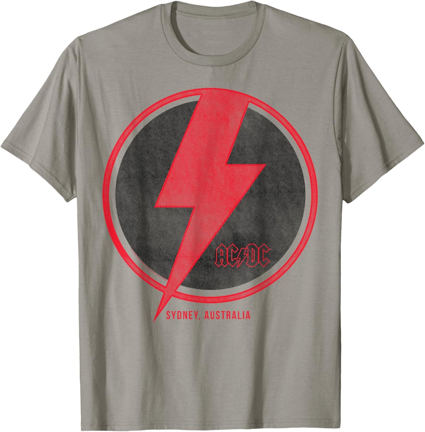AC/DC - Lightning Bolt - -Adults, -Kids - Grey - Small - Short Sleeve - Classic Fit - Official Collection T-Shirt - T-Shirt | Sand