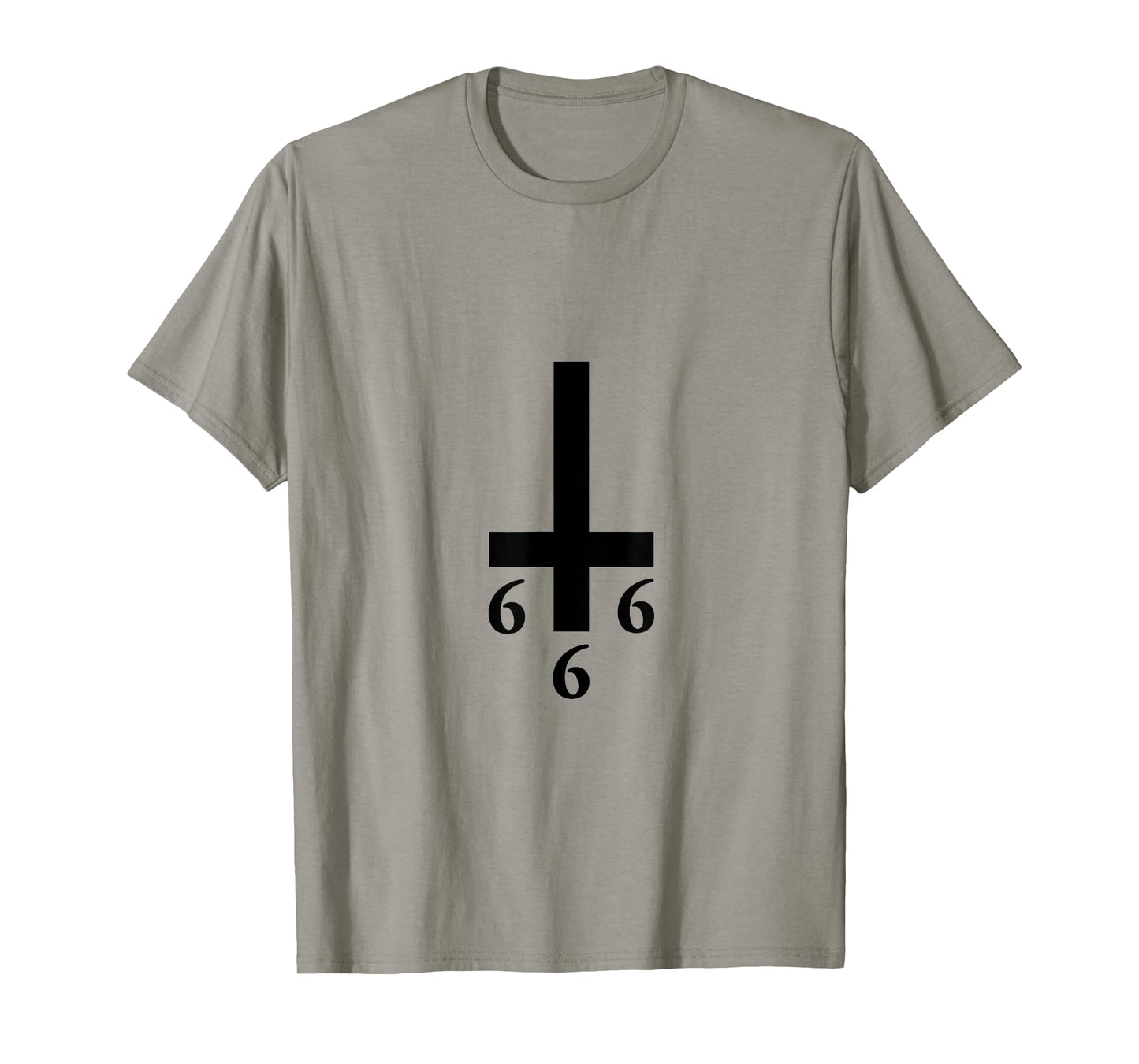 Inverted Cross 666 Upside Down Satan Antichrist Atheist T-Shirt