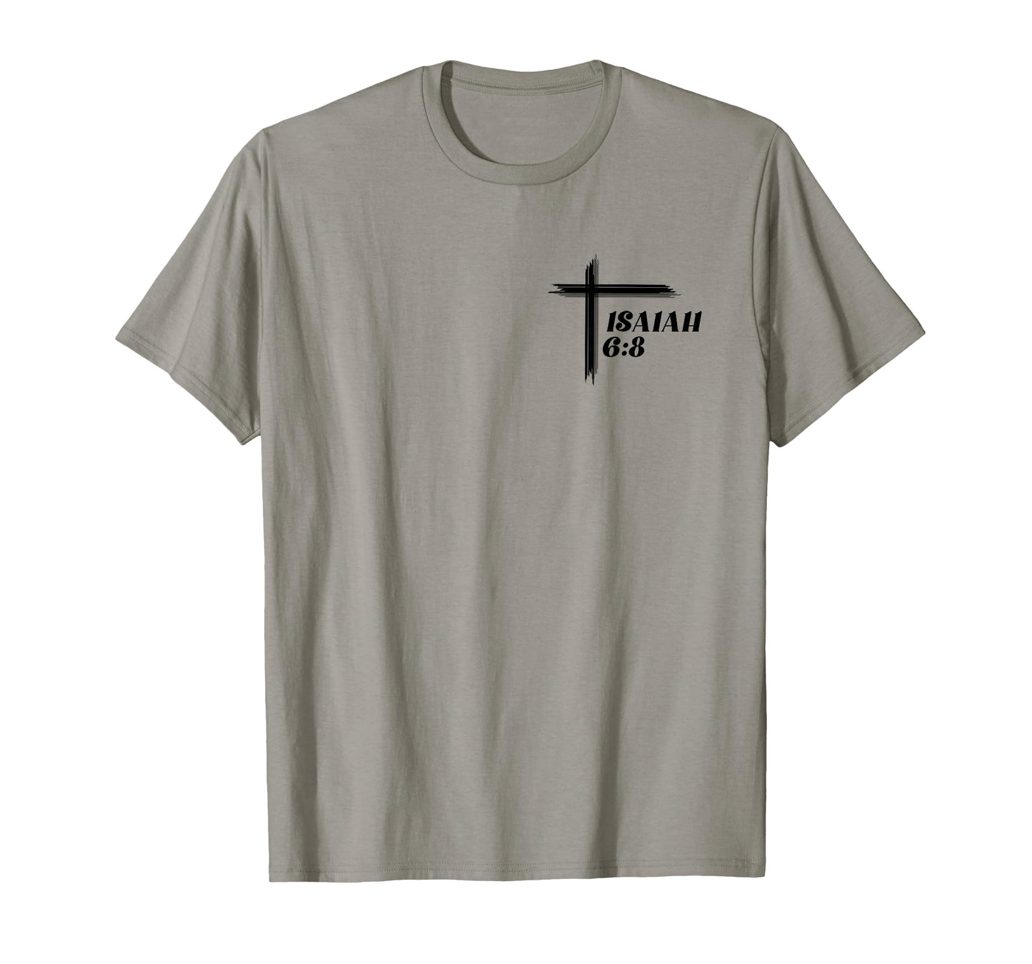 Christian Cross Print Here am I Send me on Front and Back T-Shirt