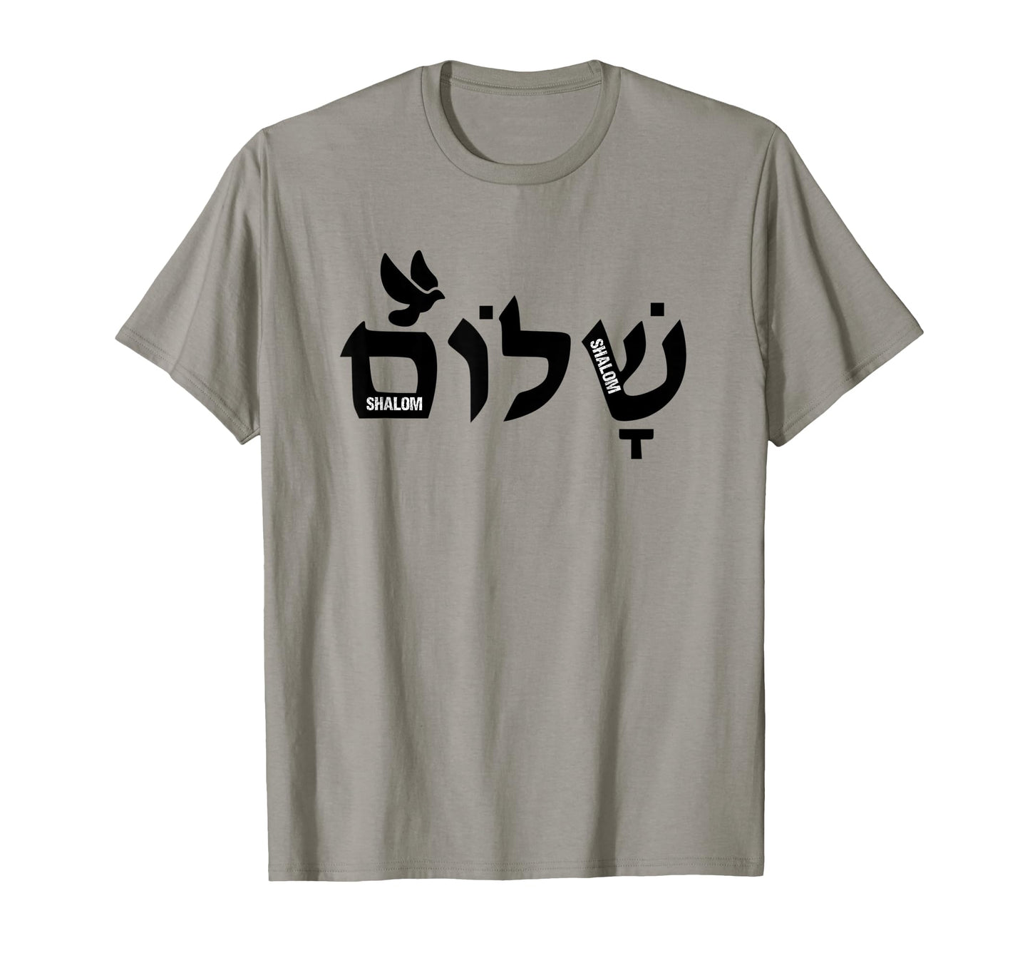 Shalom Hebrew Letters - Dove Of Peace Christian Jewish T-Shirt