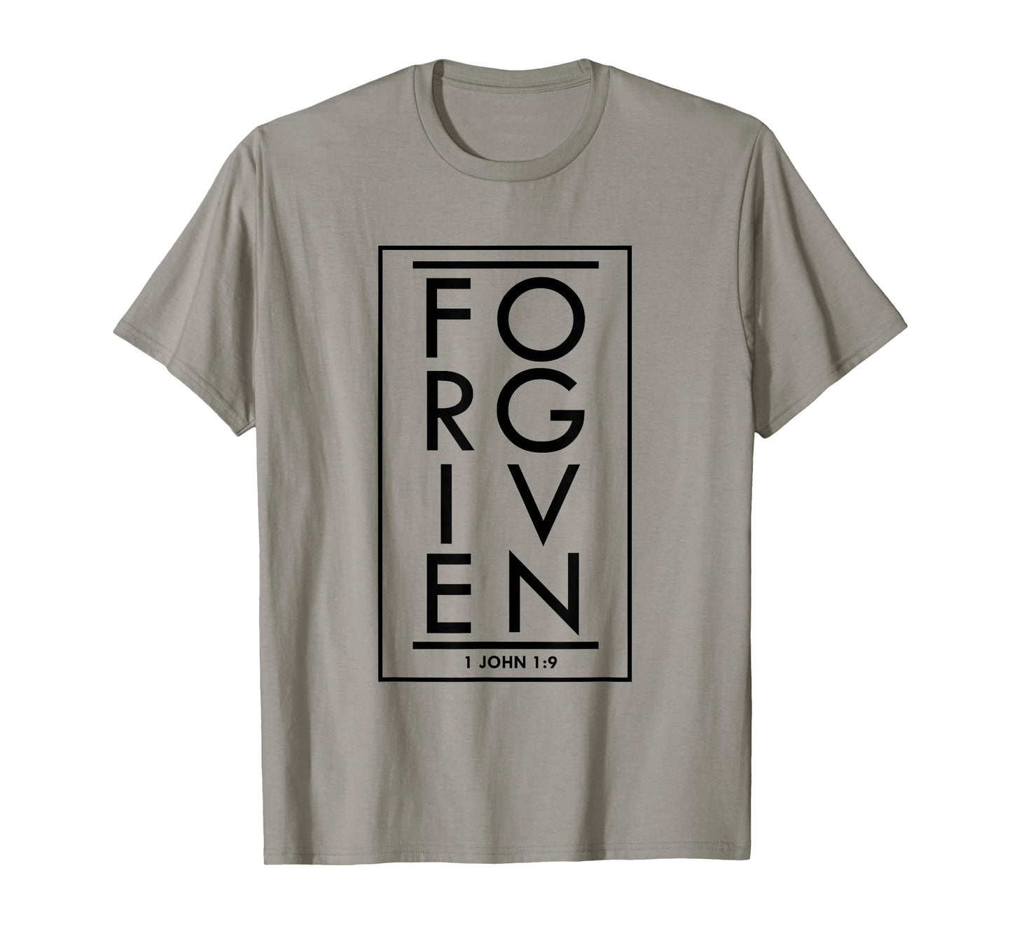 Forgiven 1 John 1:9 Bible Scripture Verse Christian T-Shirt