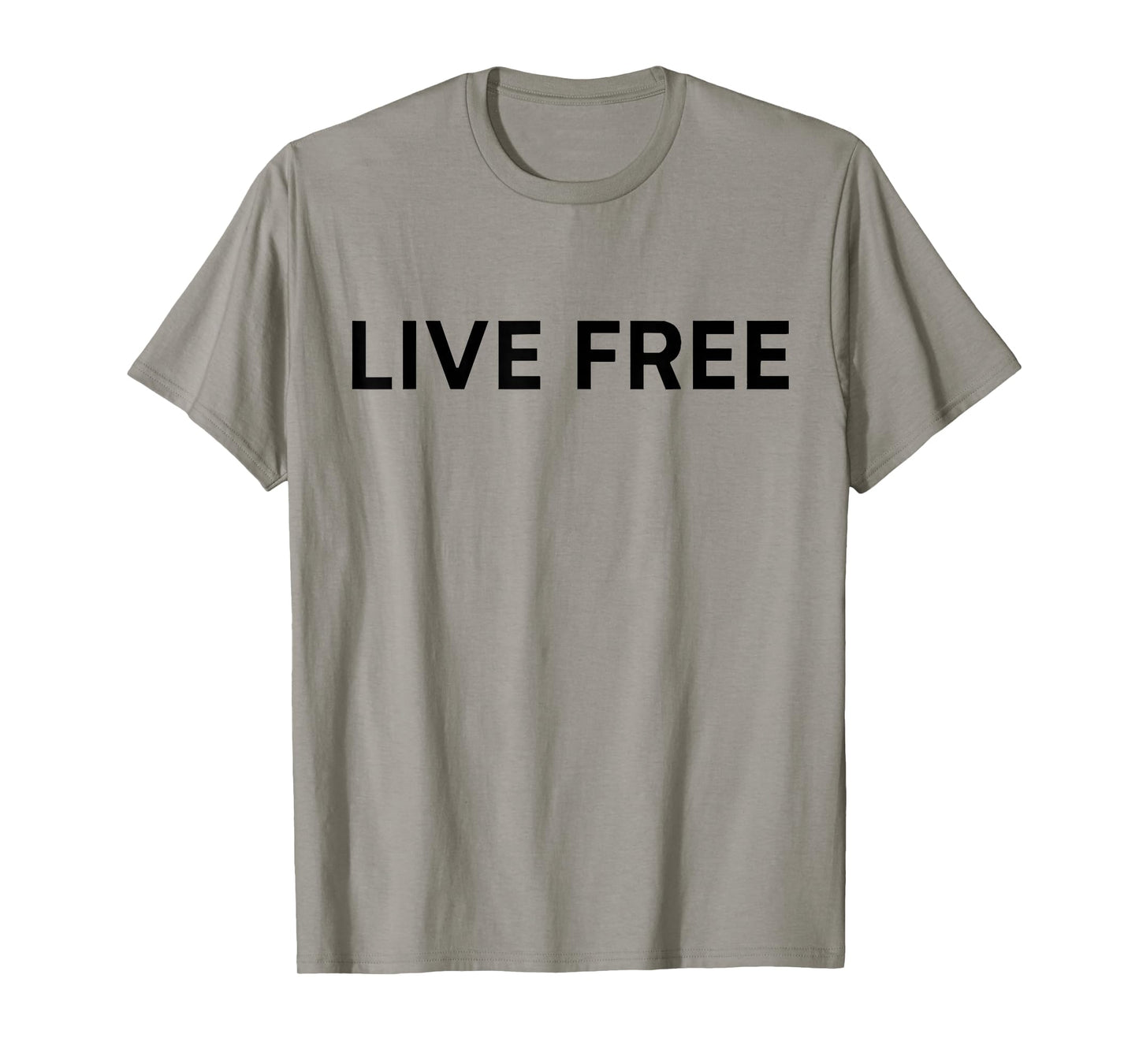 Live Free Christian Conservative Black and White Quote T-Shirt