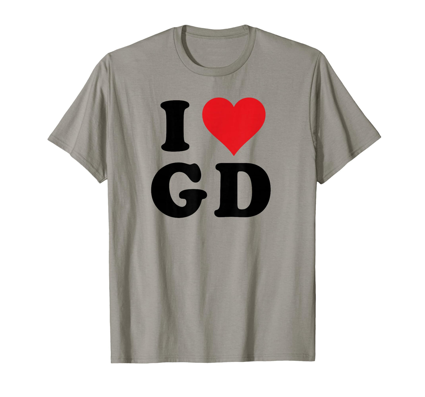 I Heart GD Initials I Love G.D. First And Last Name G D T-Shirt